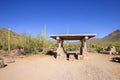 Picnic Table With Cover In The Sonoran Desert Royalty Free Stock Photo