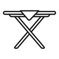 Picnic table home icon outline vector. Patio furniture