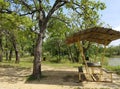 Picnic Table - Lake Nocona Texas Royalty Free Stock Photo