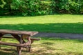 A Picnic Table in a Public Park Royalty Free Stock Photo