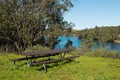 Picnic Table at Lake Jennings in Lakeside, California