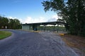 Picnic tables and restrooms at West Lake in Everglades National Park. Royalty Free Stock Photo