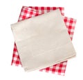 Picnic & textured cotton kitchen cloth isolated.