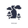 pico cao icon on white background. Simple element illustration from culture concept
