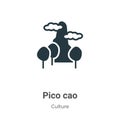 Pico cao vector icon on white background. Flat vector pico cao icon symbol sign from modern culture collection for mobile concept