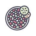 pico de gallo color vector doodle simple icon