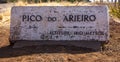 Pico Do Ariero Mountains Sign Royalty Free Stock Photo