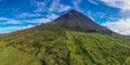 Pico island azores volcano aerial drone view Royalty Free Stock Photo