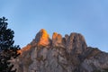 Picos de Europa mountains next to Fuente De village Cantabria Spain. Royalty Free Stock Photo