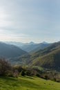 Picos de Europa mountains next to Fuente De village Cantabria Spain. Royalty Free Stock Photo