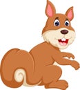 Funny squirrel cartoon posing with smiling Royalty Free Stock Photo