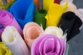 Pictire of Rolls of colored paper Royalty Free Stock Photo