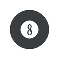 pictogram billard eight ball game