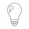 Pictogram bulb light energy electricity icon