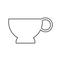 Pictogram cup coffe break time office icon