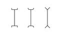 Pictogram for editing and formatting with simple strokes.
