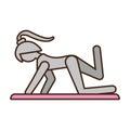 Pictogram girl aerobic workout sport
