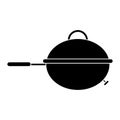 Pictogram grill barbecue kettle food camping Royalty Free Stock Photo