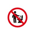 Vector design Pictogram icon forbidden to throw anything down the toilet. for safety and convenience Royalty Free Stock Photo