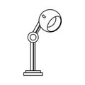 Pictogram lamp bulb light office icon