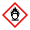 Pictogram for oxidizing substances Royalty Free Stock Photo