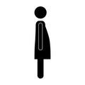 Pictogram pregnant woman with drees Royalty Free Stock Photo