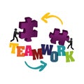 Pictogram puzzle teamwork support design