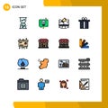 16 Creative Icons Modern Signs and Symbols of ecommerce, sales, marketing, presentation, holidays