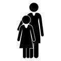 Pictogram woman and girl