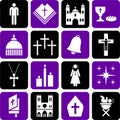 Pictograms of the catholic religion