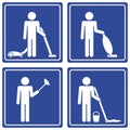 Pictograph - cleaning, male Royalty Free Stock Photo