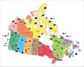 Pictoral Map of Canada Royalty Free Stock Photo