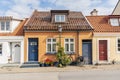 Pictoresque residential street houses Ystad Sweden Royalty Free Stock Photo