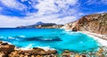 Pictorial beaches of Greece - Firiplaka, Milos island Royalty Free Stock Photo