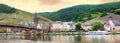Pictorial bernkastel health resort village and river moselle