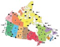 Pictorial Map of Canada Royalty Free Stock Photo
