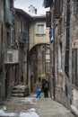 Pictorial old streets of the Italian villages of Scanno Royalty Free Stock Photo