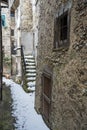 Pictorial old streets of the Italian villages of Scanno Royalty Free Stock Photo