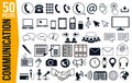 Signage pictograms on the subject of communication. Royalty Free Stock Photo