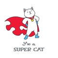 I`m a super cat Royalty Free Stock Photo