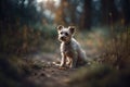 Picture of an Adorable Poor Lost Doggy in a Dark Setting, created with Generative AI technology