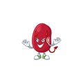 Picture of adzuki beans as a Devil cartoon mascot