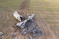 Aircraft an-26 accident on the field in Ukraine