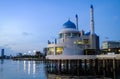 Picture of Amirul Mukminin Mosque with sea side view on Losari Beach Makassar Royalty Free Stock Photo