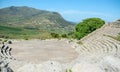 Picture of Ancient Greek theater at Segesta. Royalty Free Stock Photo