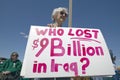 Picture of anti-Bush political rally in Tucson, AZ with signs about Iraq War in Tucson, AZ
