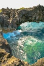 Maui East Coast,Archway at Waianapanapa state park, Road to Hana, Maui, Hawaii Royalty Free Stock Photo