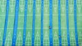 Arial view of a green and blue shuffleboard court Royalty Free Stock Photo