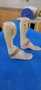 Artificial legs prepared in orthopedic clinic Royalty Free Stock Photo