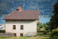 Selective blur on a typical austrian chalet on the ossiacher see, in Sattendorf, near Villach, in Carinthia, used for residential